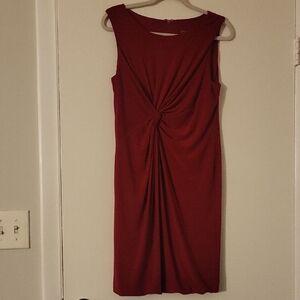 Taylor Stitch Classic Burgundy Midi Dress